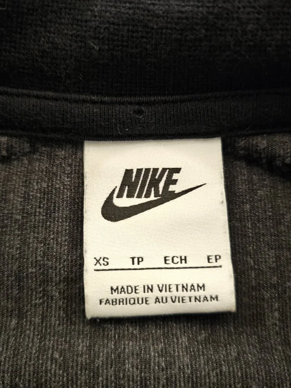 Nike Women's Cropped Corduroy Quarter Zip Hoodie XS Charcoal Gray